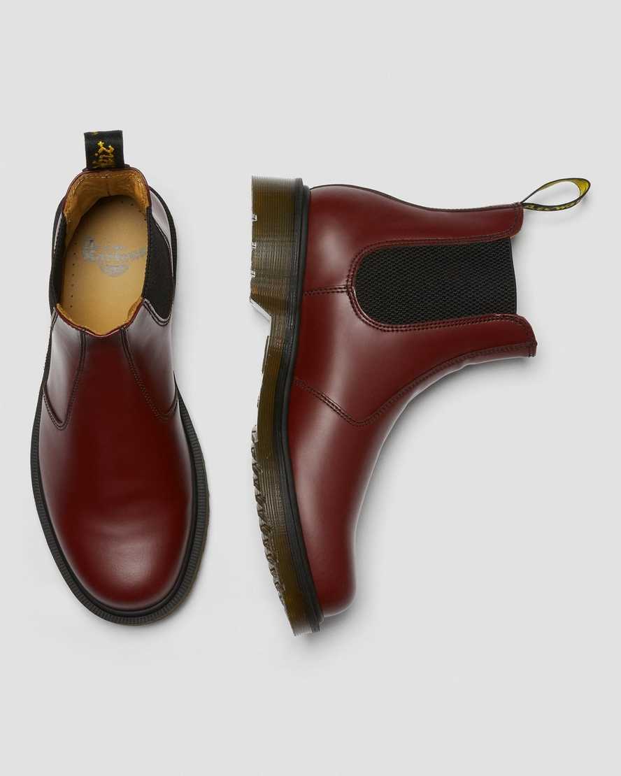 red dr martens 2976 smooth womens chelsea boots