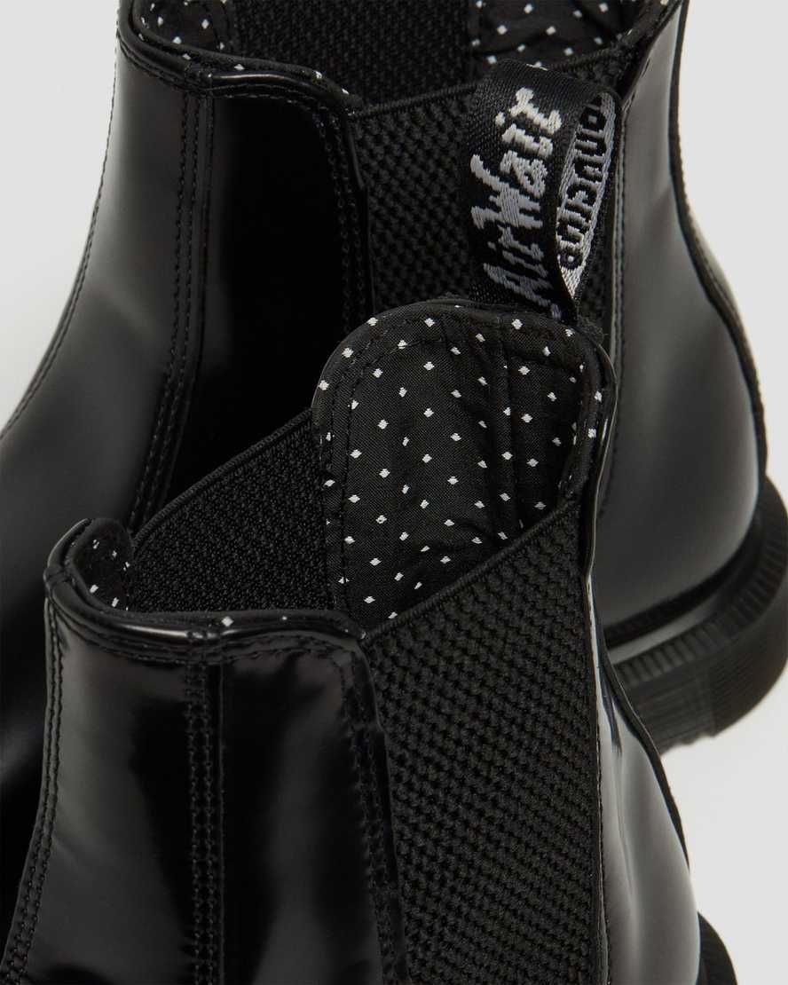 black dr martens flora smooth womens chelsea boots