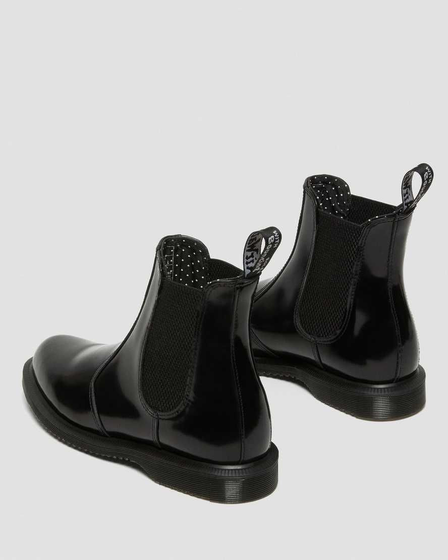 black dr martens flora smooth womens chelsea boots