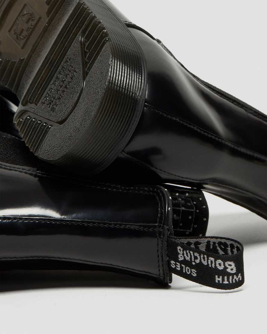 black dr martens flora smooth womens chelsea boots