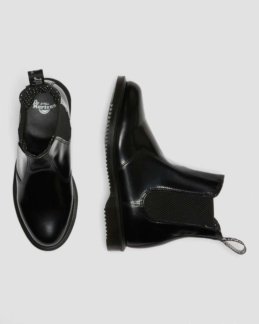 black dr martens flora smooth womens chelsea boots
