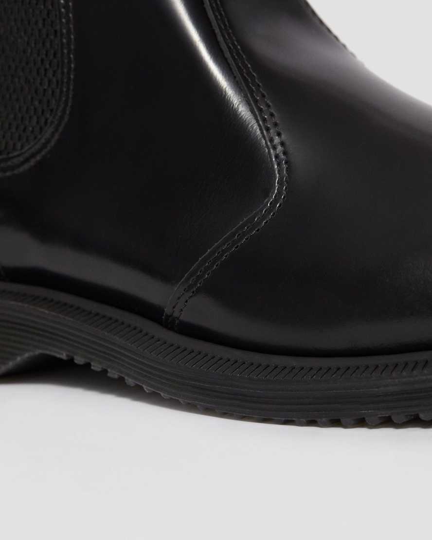 black dr martens flora smooth womens chelsea boots