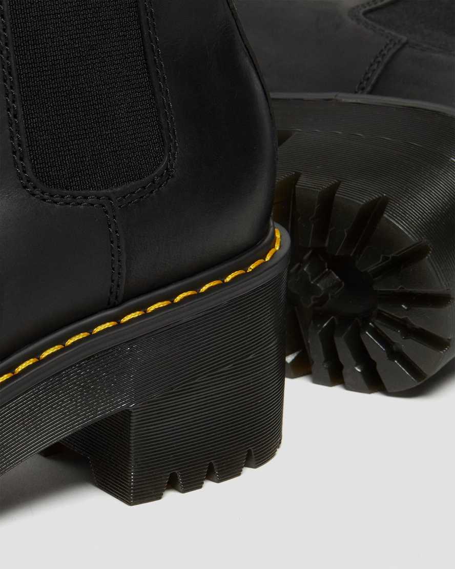 black dr martens rometty platform womens chelsea boots