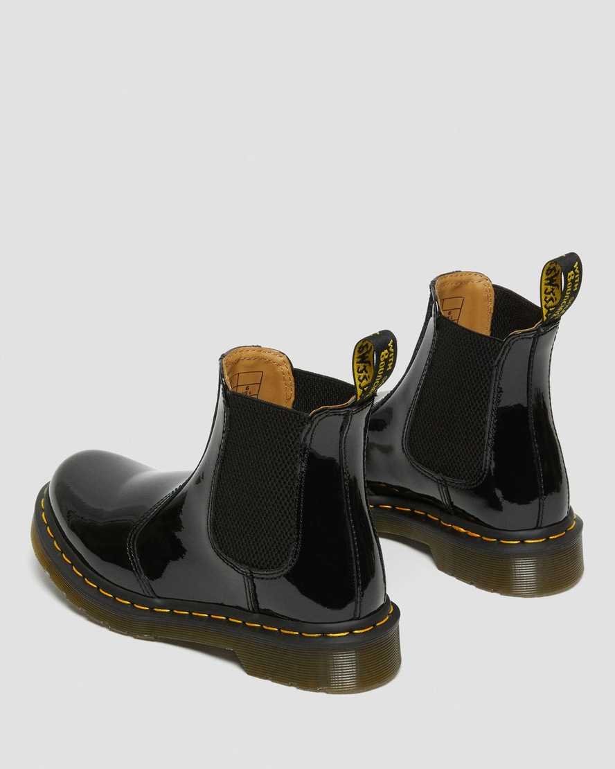 black dr martens 2976 patent womens chelsea boots