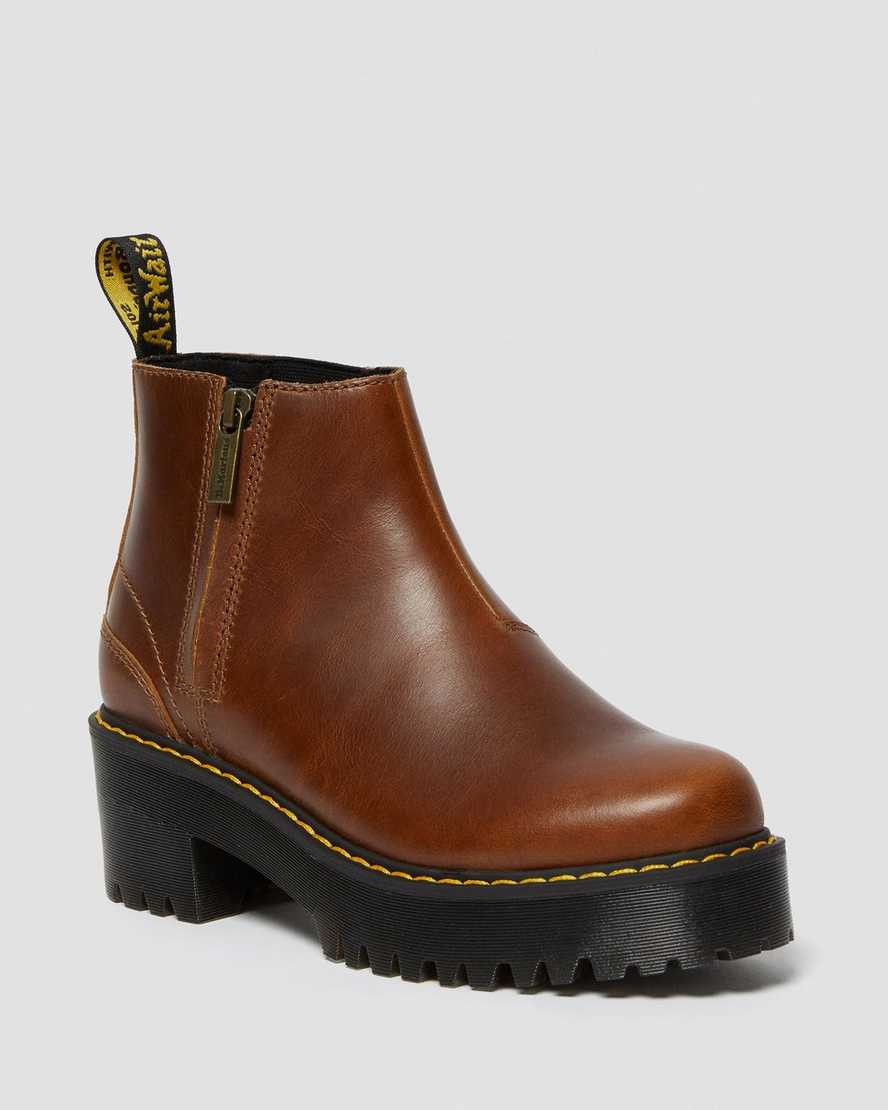 brown dr martens rometty ii womens chelsea boots
