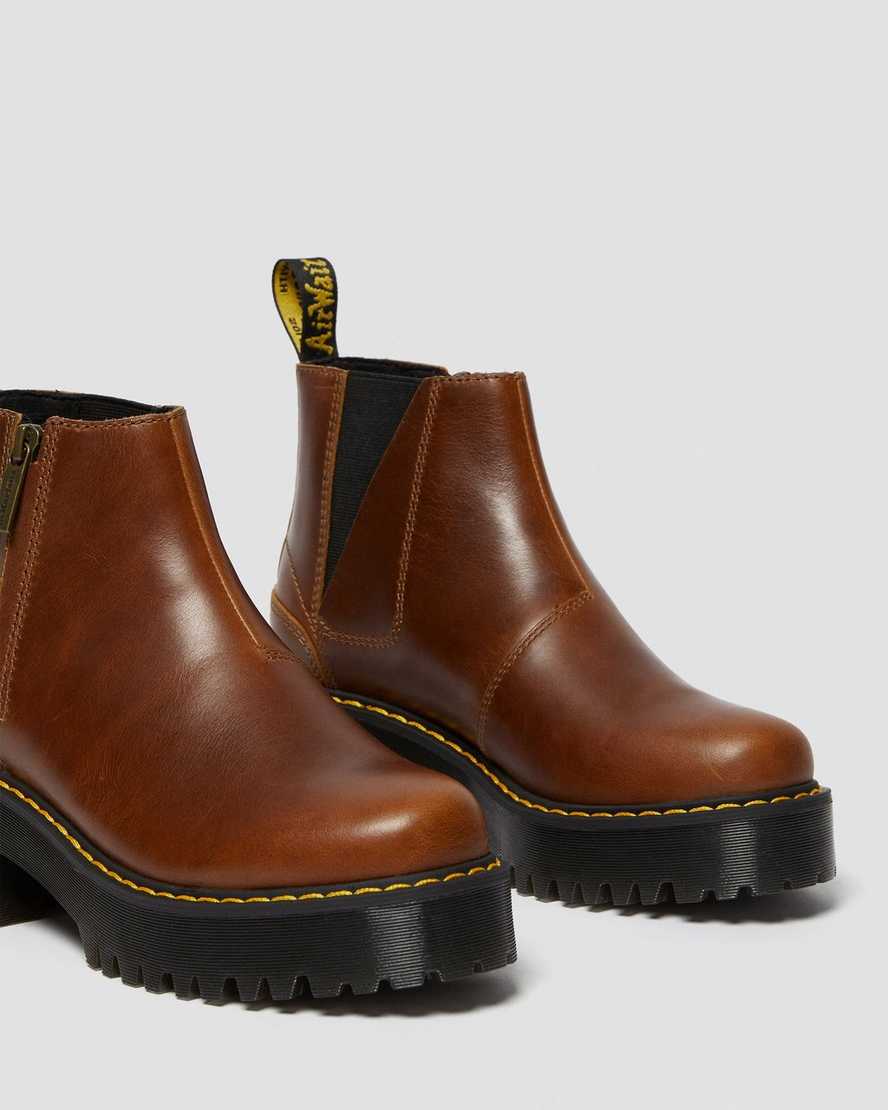 brown dr martens rometty ii womens chelsea boots