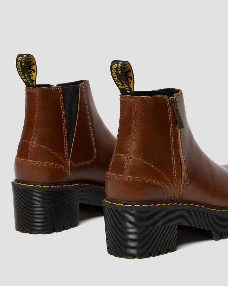 brown dr martens rometty ii womens chelsea boots