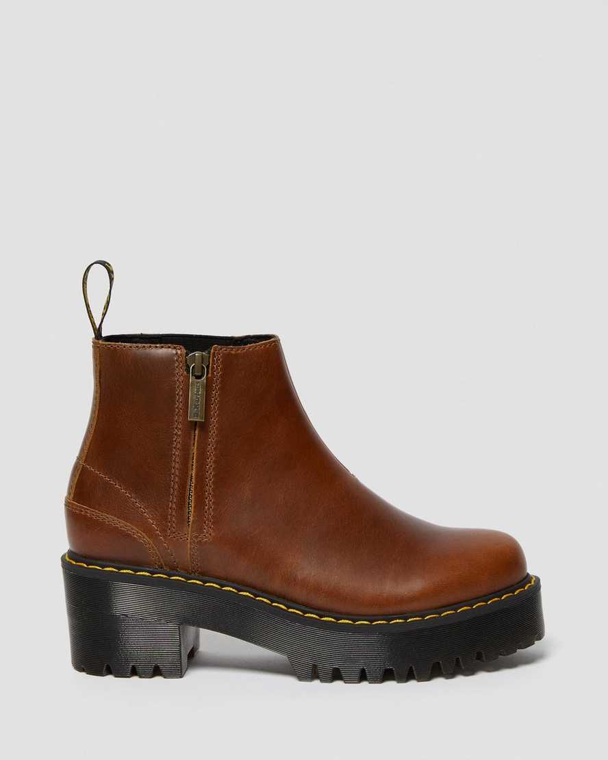 brown dr martens rometty ii womens chelsea boots