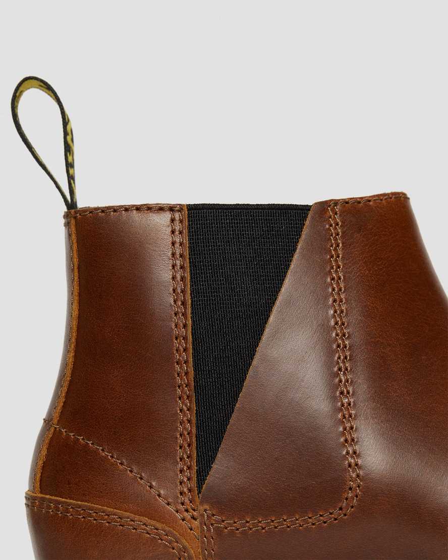 brown dr martens rometty ii womens chelsea boots