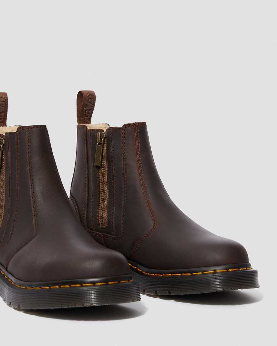 brown dr martens 2976 dms wintergrip zip womens chelsea boots