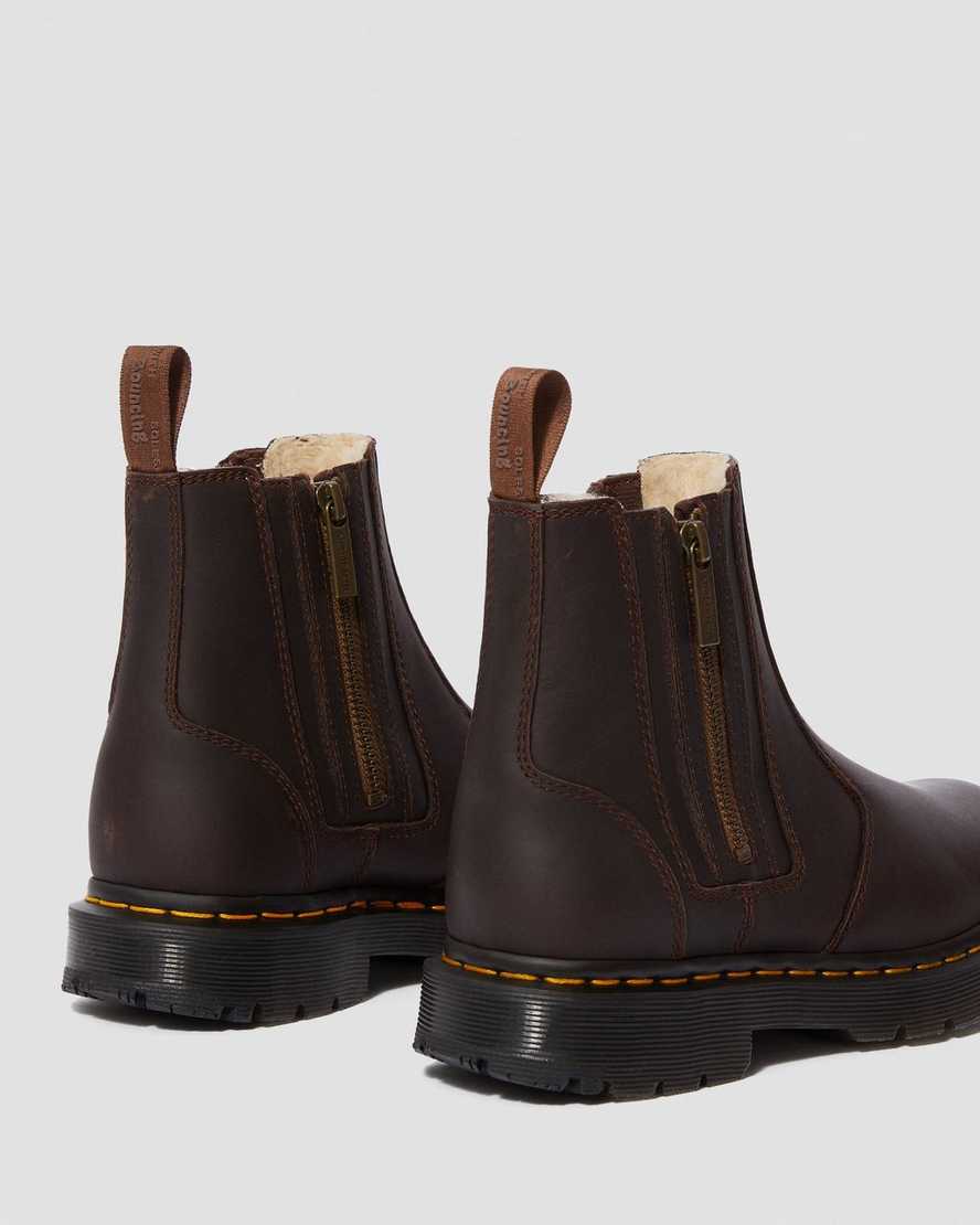 brown dr martens 2976 dms wintergrip zip womens chelsea boots