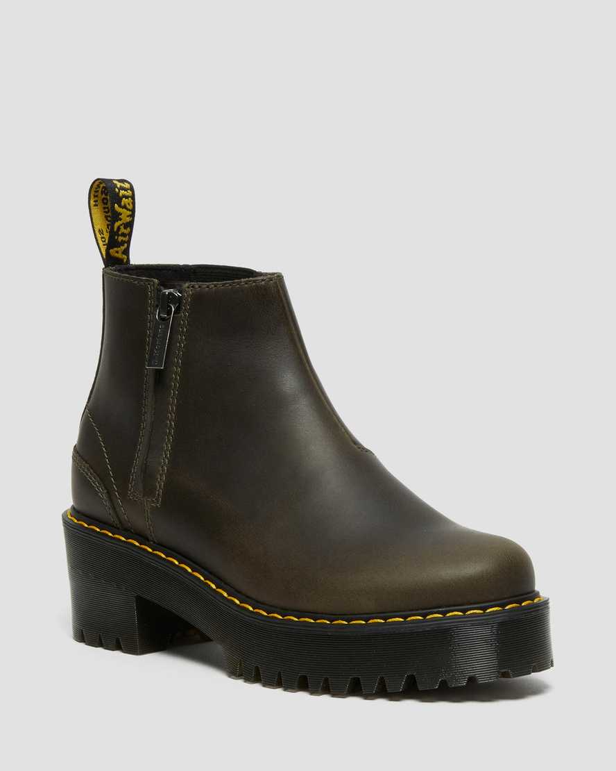 brown dr martens rometty womens chelsea boots
