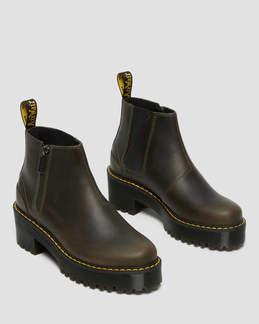 brown dr martens rometty womens chelsea boots
