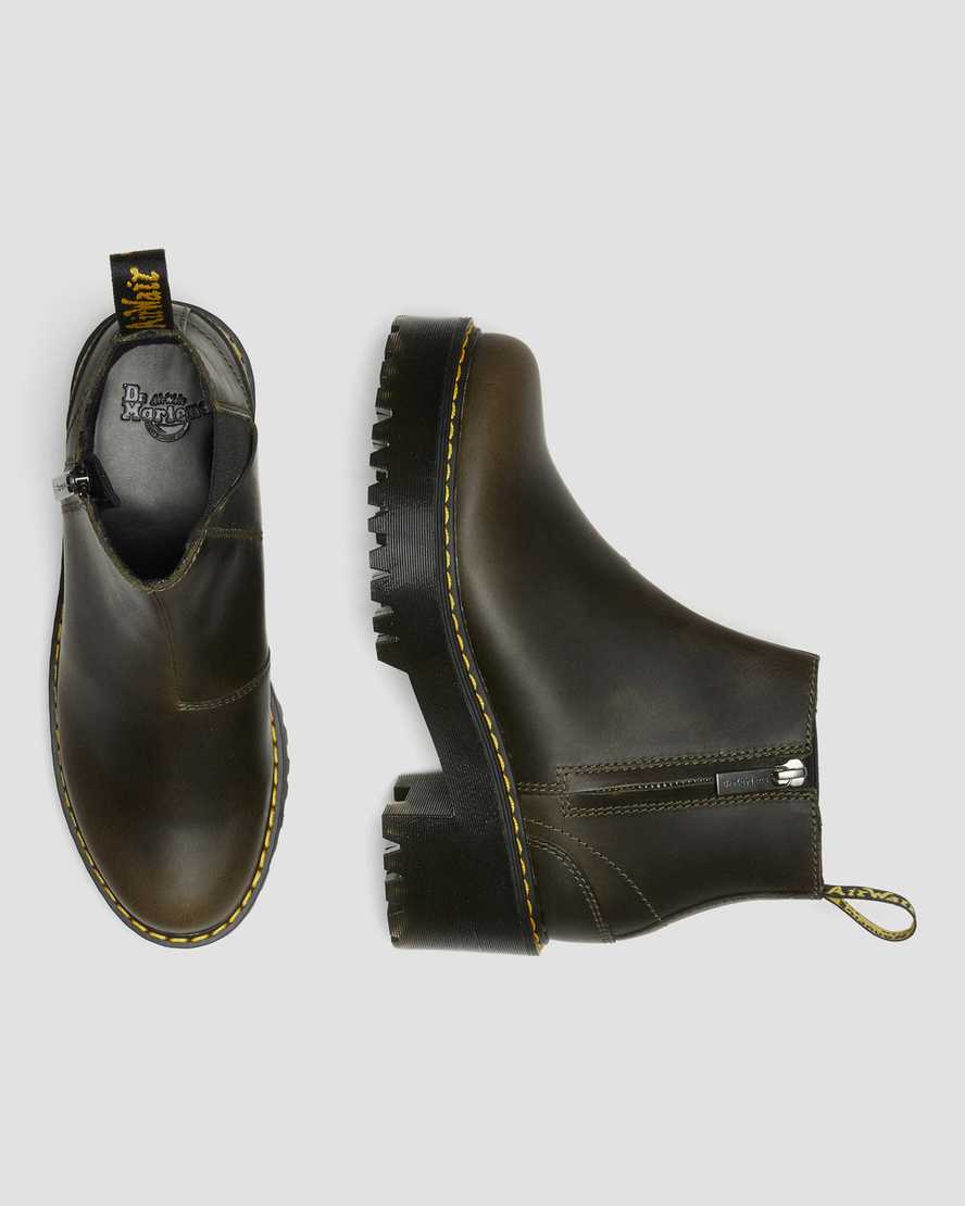 brown dr martens rometty womens chelsea boots