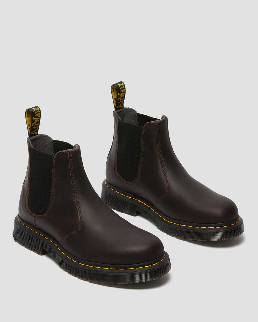 dark brown dr martens 2976 dms wintergrip womens chelsea boots