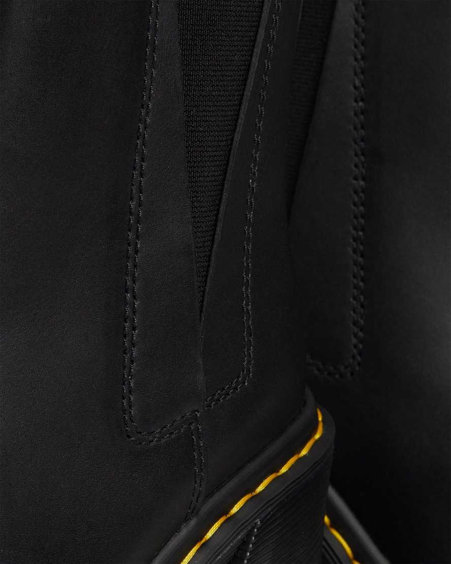 black dr martens spence flared heel womens chelsea boots
