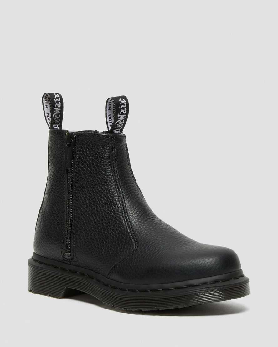 black dr martens 2976 zipper womens chelsea boots