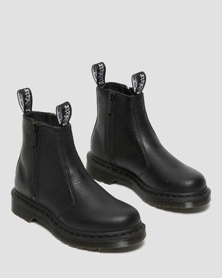 black dr martens 2976 zipper womens chelsea boots