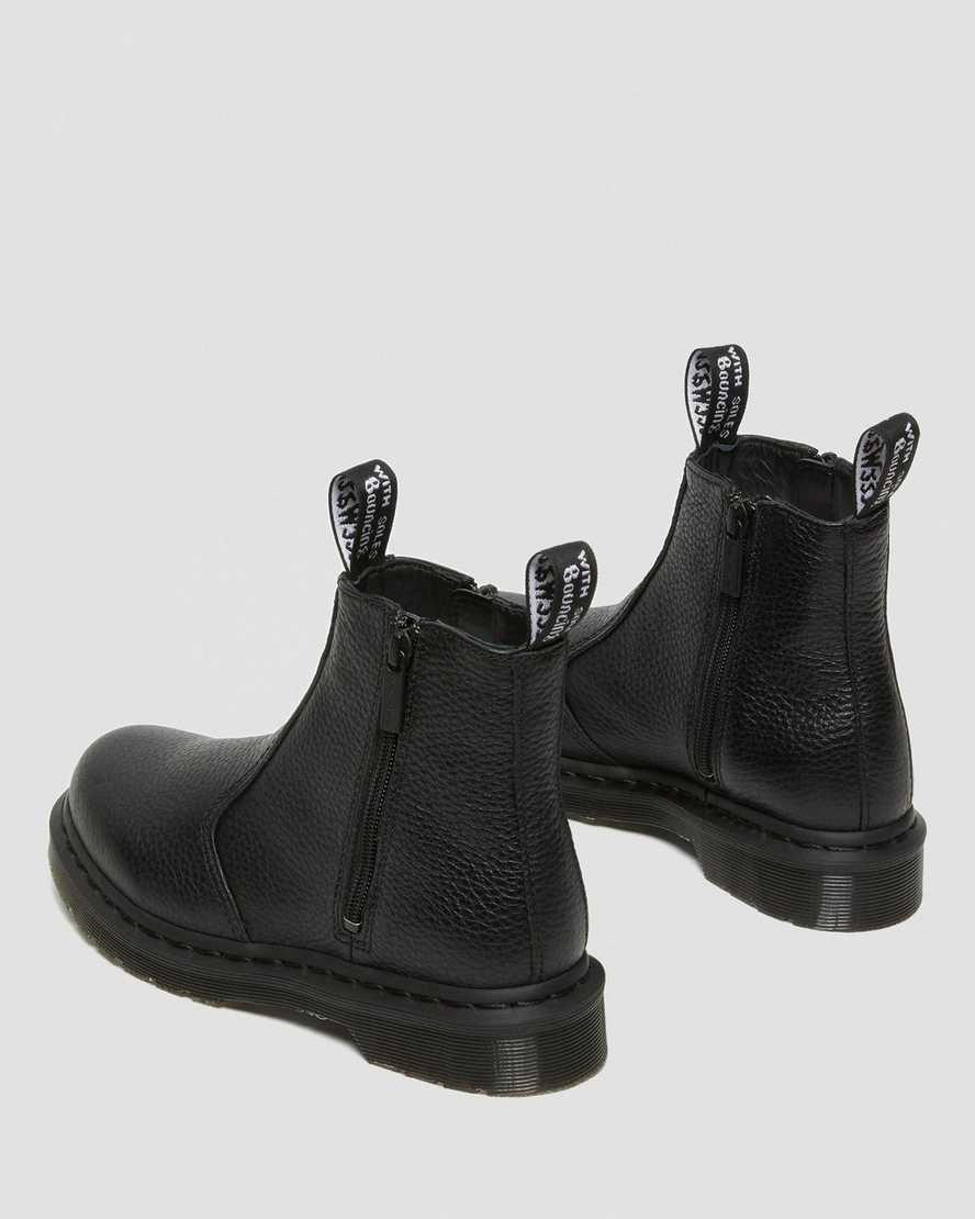 black dr martens 2976 zipper womens chelsea boots