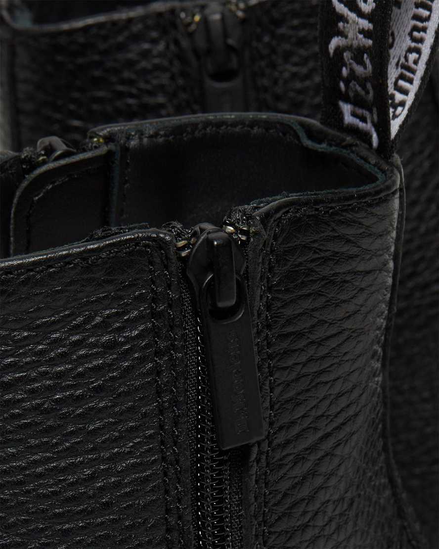 black dr martens 2976 zipper womens chelsea boots