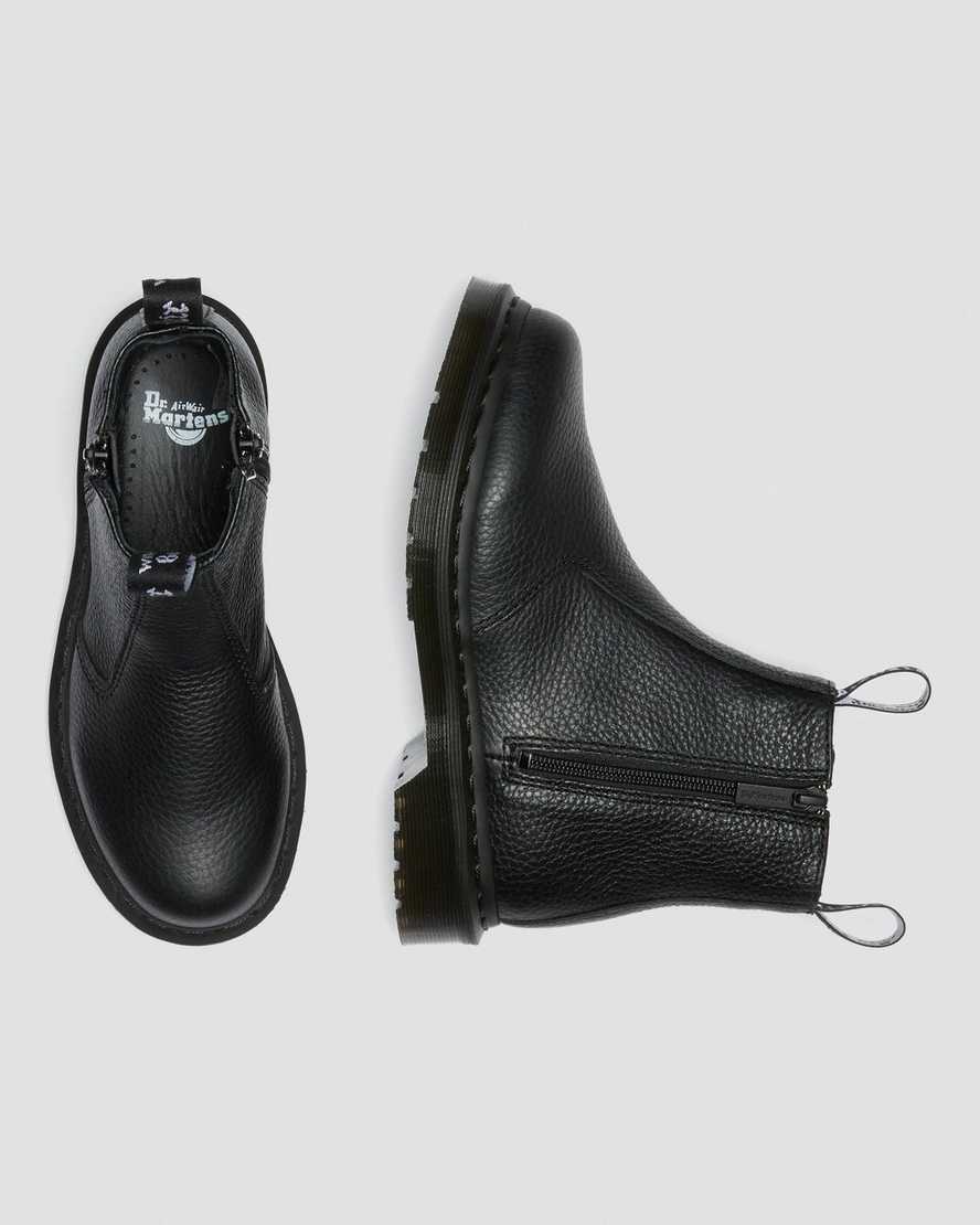 black dr martens 2976 zipper womens chelsea boots