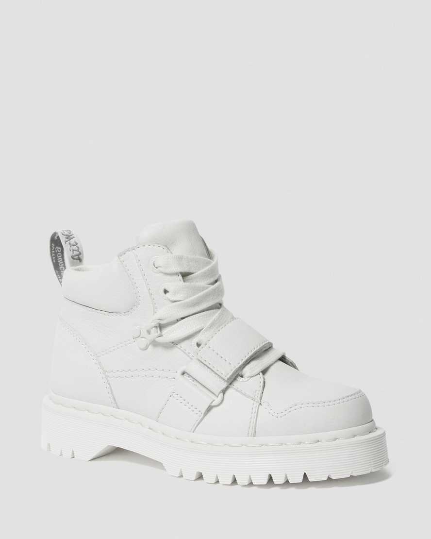 white dr martens zuma ii womens chunky boots