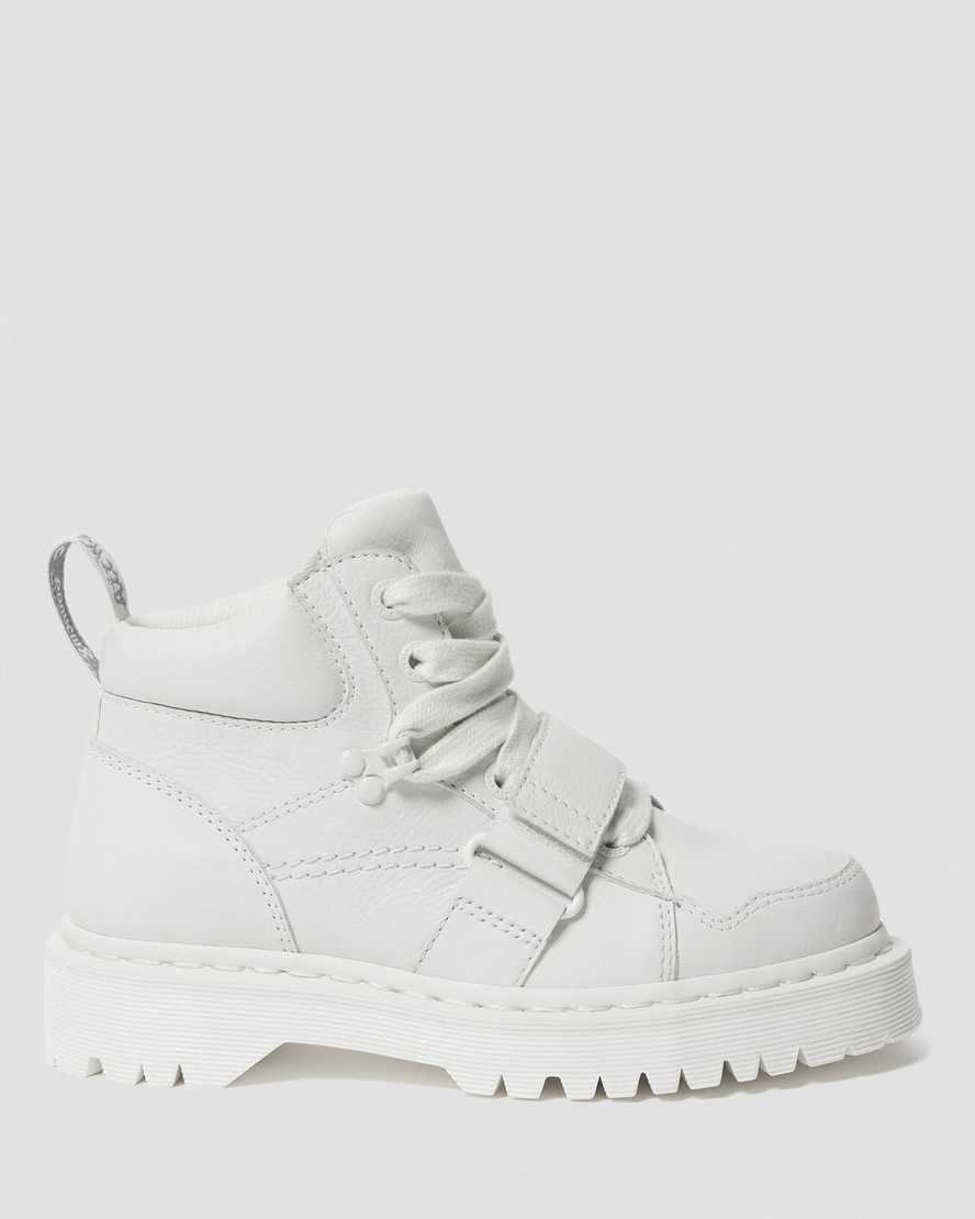 white dr martens zuma ii womens chunky boots