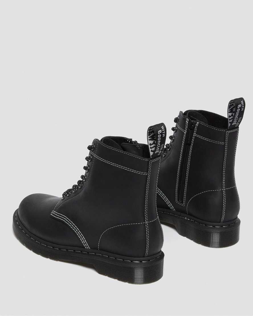 black dr martens 1460 pascal zip womens lace up boots