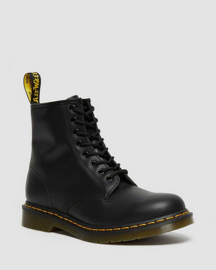 black dr martens 1460 nappa womens lace up boots