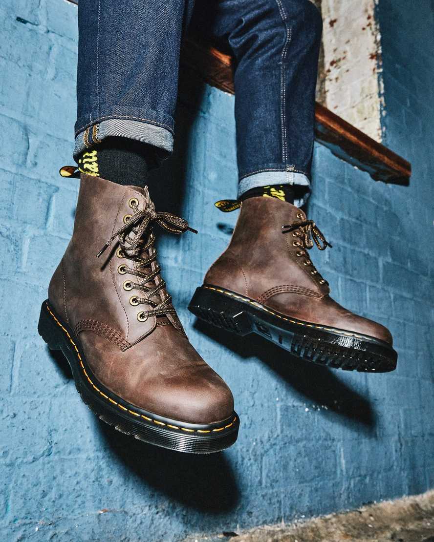 dark brown dr martens 1460 pascal womens lace up boots