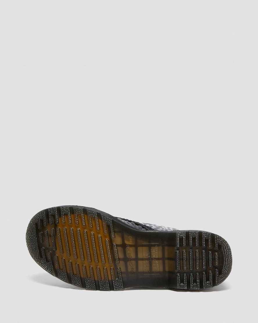 black dr martens 1460 pascal zebra emboss womens lace up boots