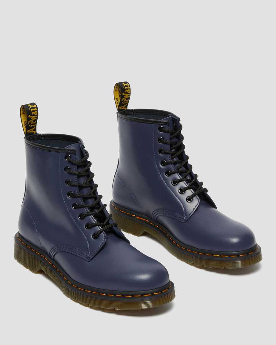 blue dr martens 1460 smooth womens lace up boots