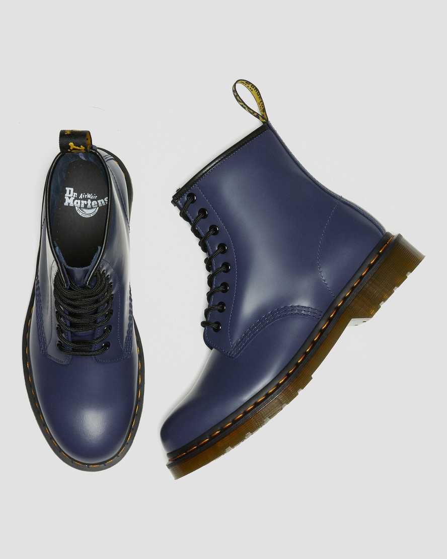 blue dr martens 1460 smooth womens lace up boots