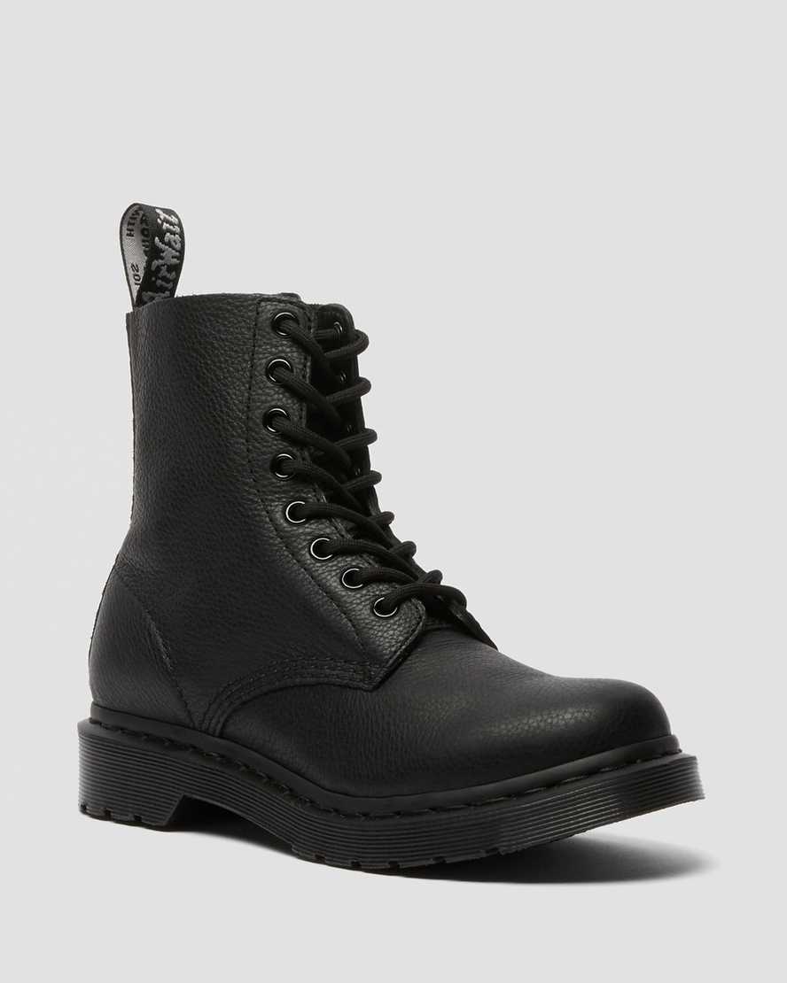 black dr martens 1460 pascal mono womens lace up boots