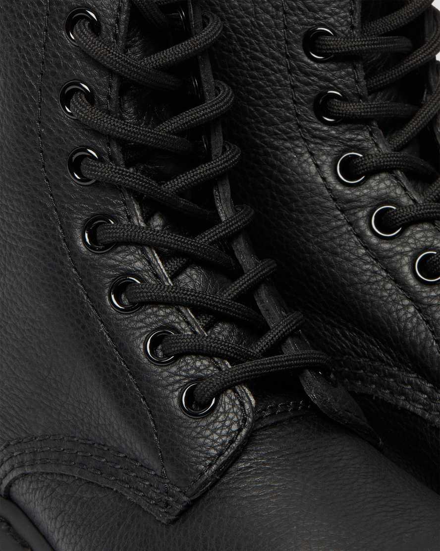 black dr martens 1460 pascal mono womens lace up boots