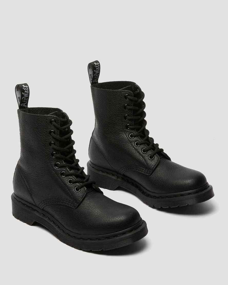 black dr martens 1460 pascal mono womens lace up boots