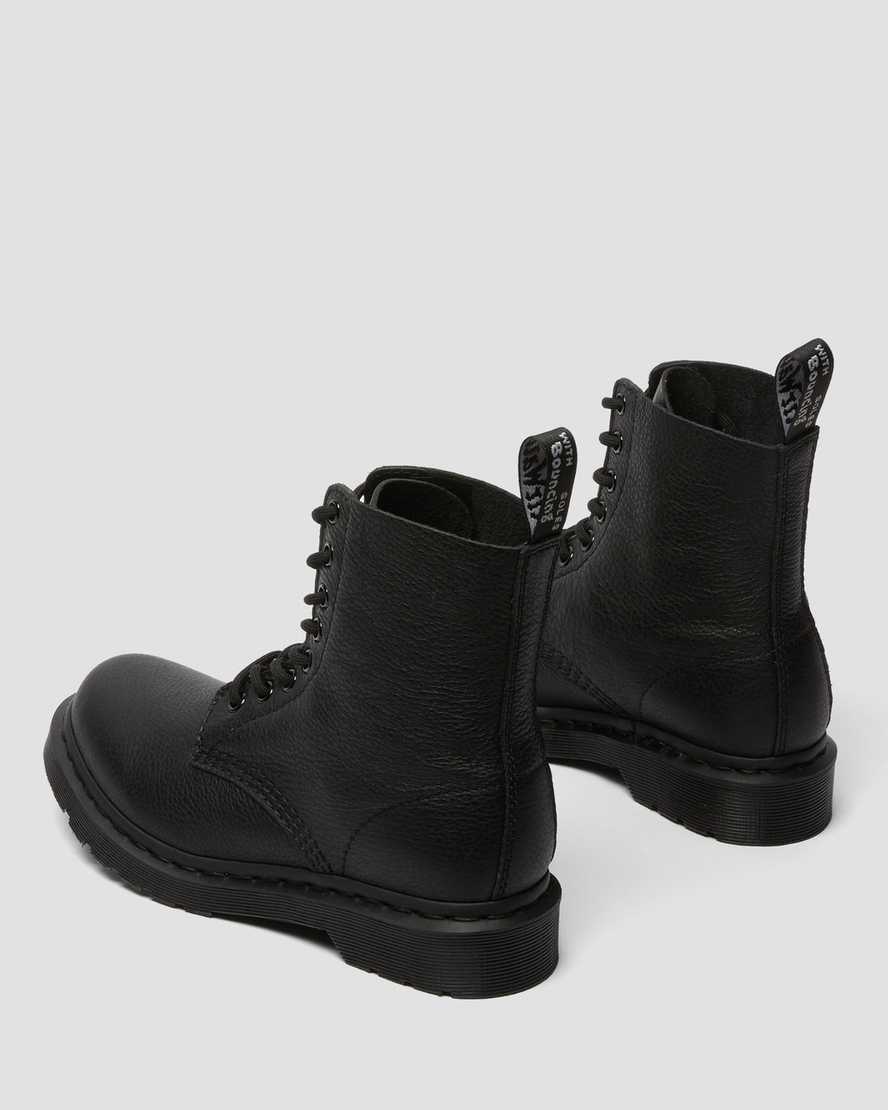 black dr martens 1460 pascal mono womens lace up boots