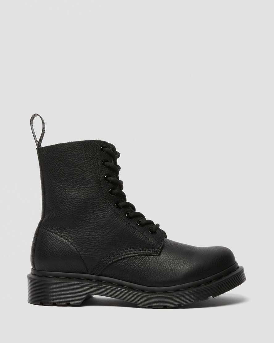 black dr martens 1460 pascal mono womens lace up boots