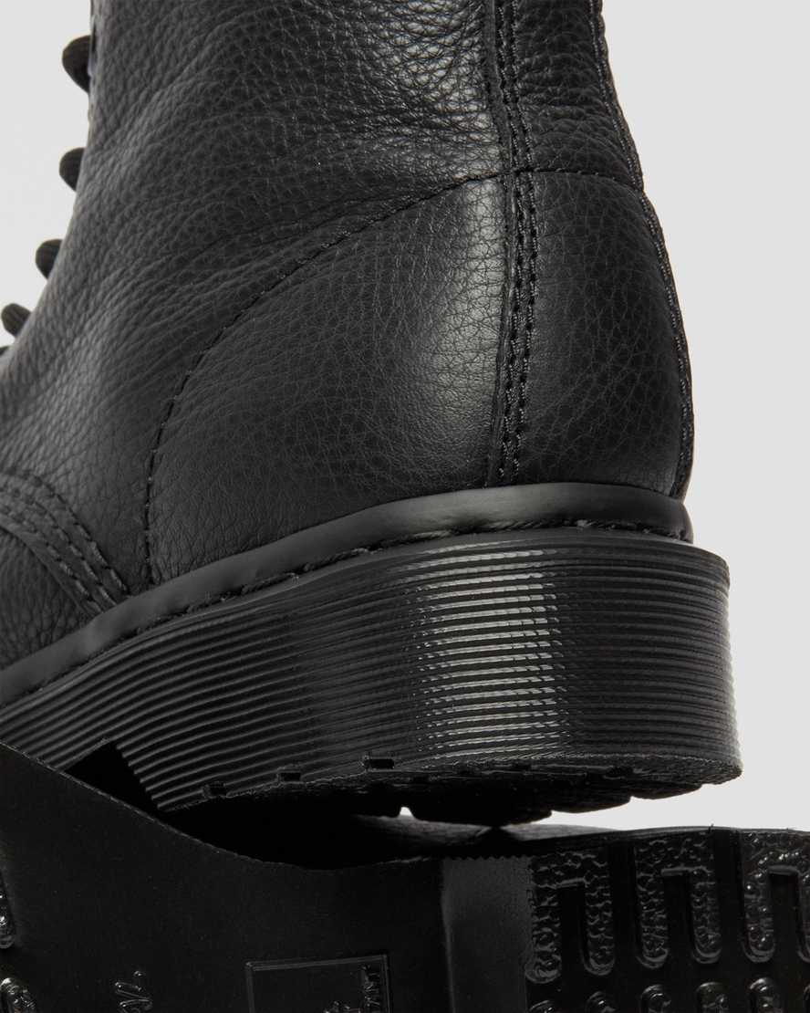 black dr martens 1460 pascal mono womens lace up boots
