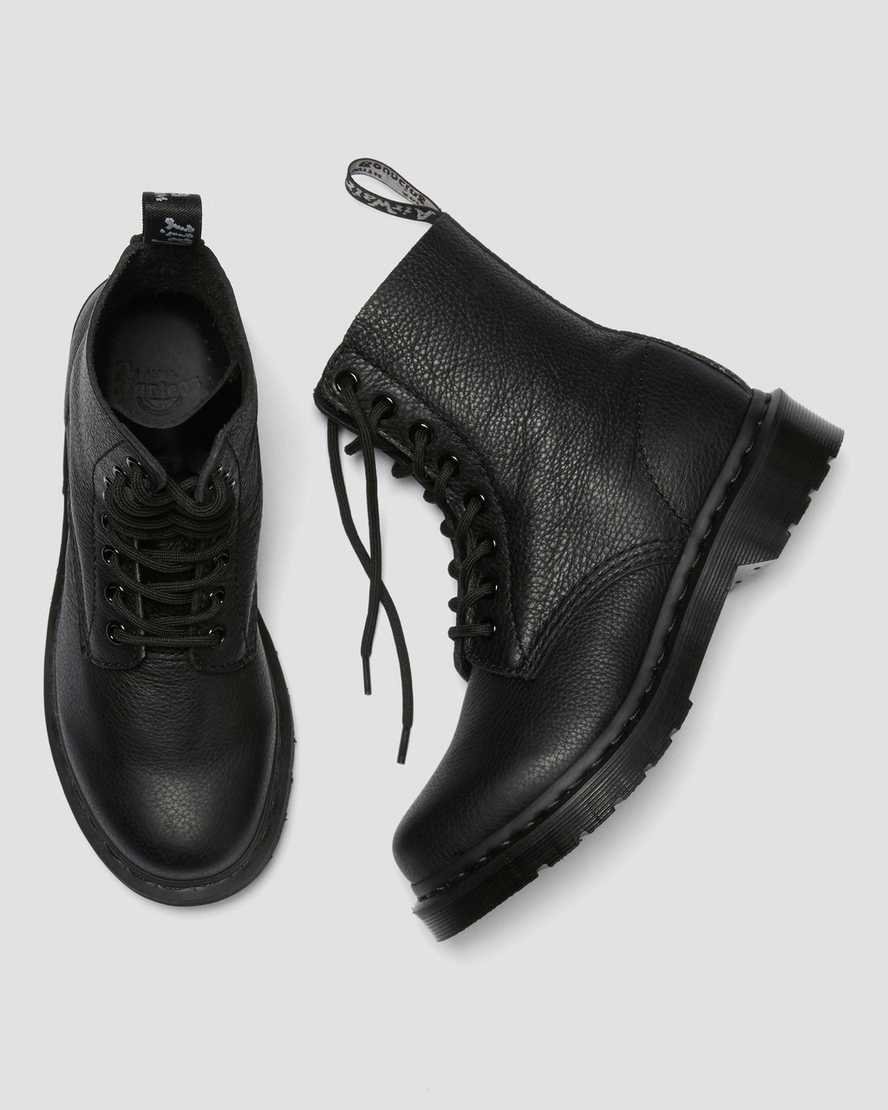 black dr martens 1460 pascal mono womens lace up boots