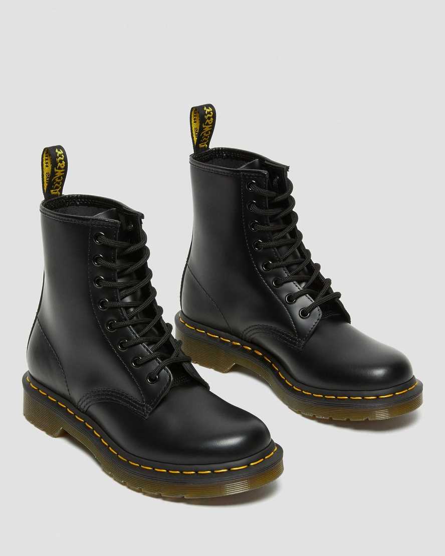 black dr martens 1460 smooth womens lace up boots