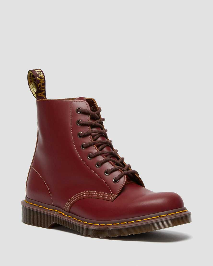 red dr martens 1460 vintage made in england womens lace up boots