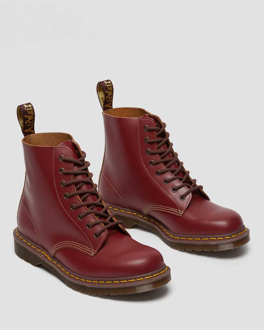 red dr martens 1460 vintage made in england womens lace up boots