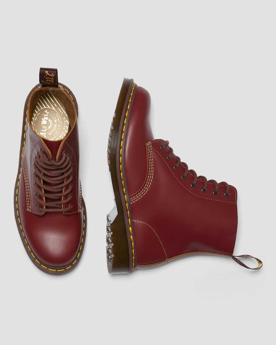 red dr martens 1460 vintage made in england womens lace up boots