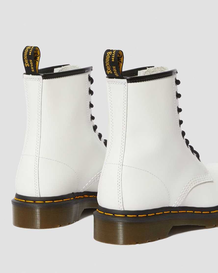 white dr martens 1460 smooth womens lace up boots