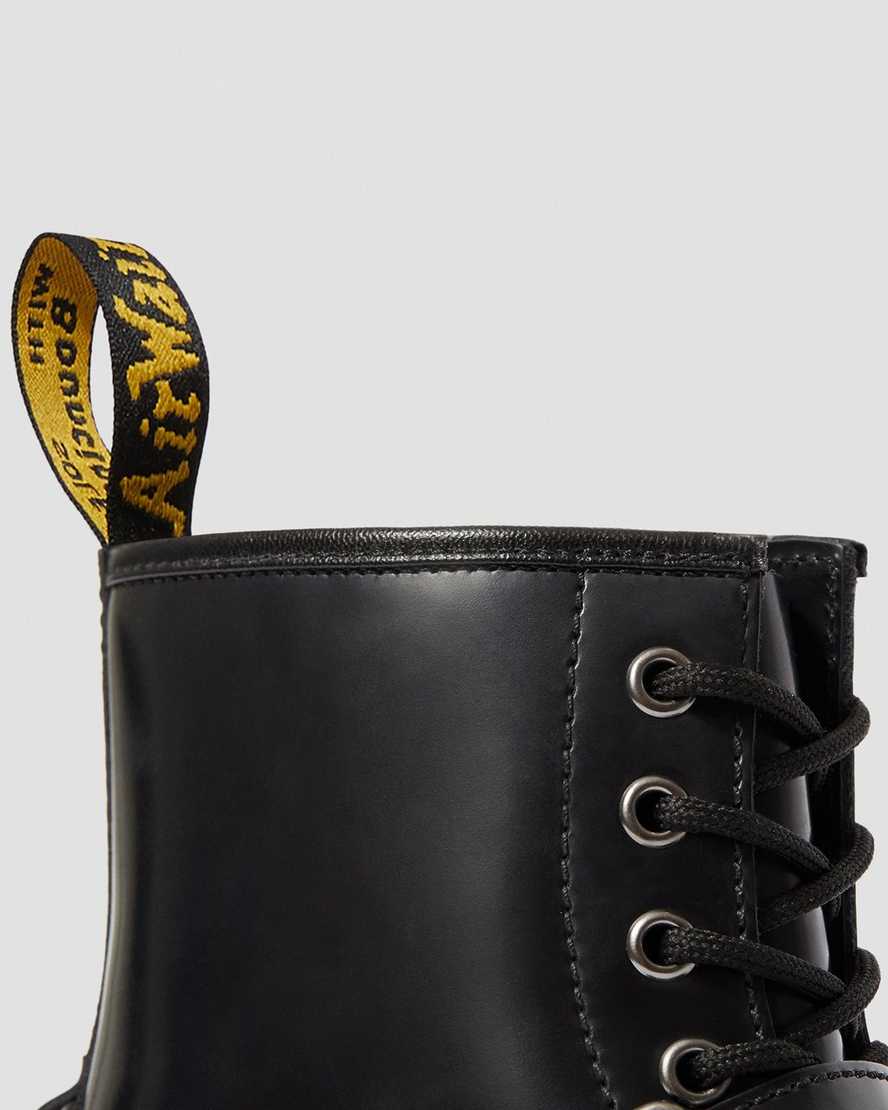 black dr martens 1460 harness womens lace up boots