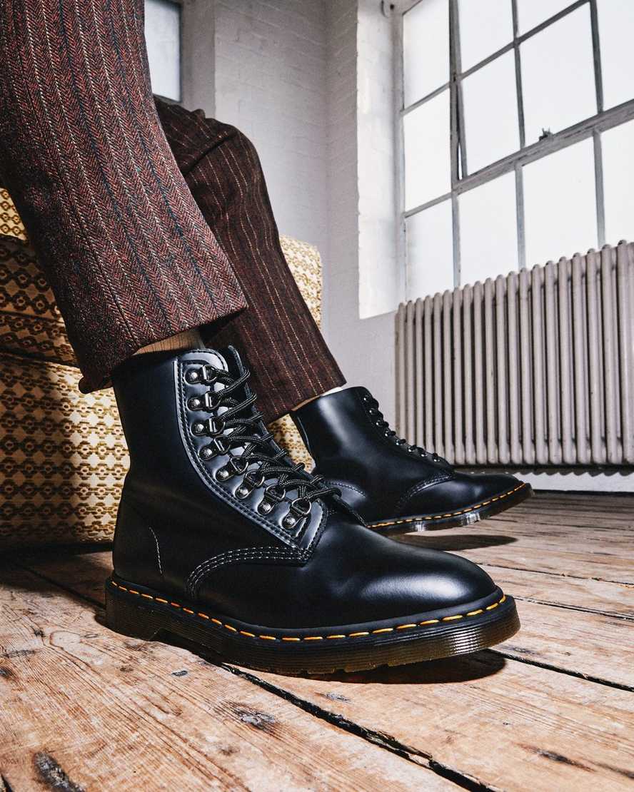 black dr martens 1460 pascal verso smooth womens lace up boots