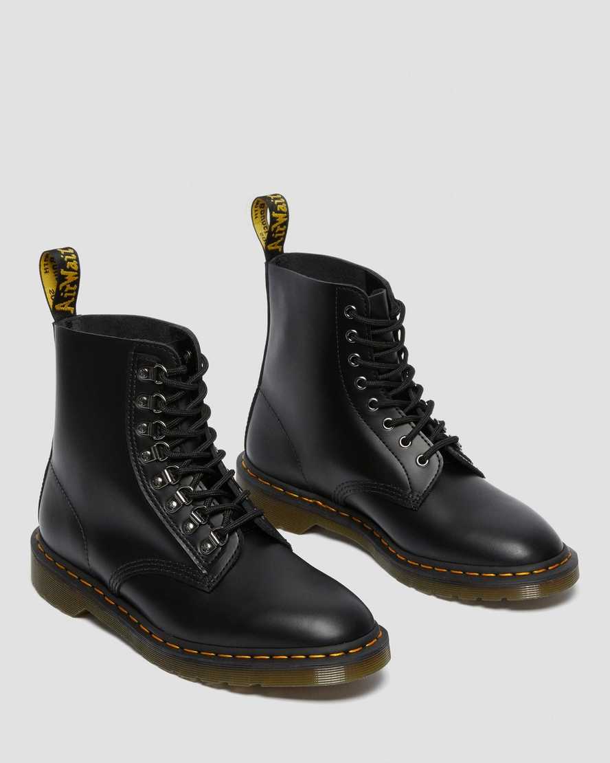 black dr martens 1460 pascal verso smooth womens lace up boots