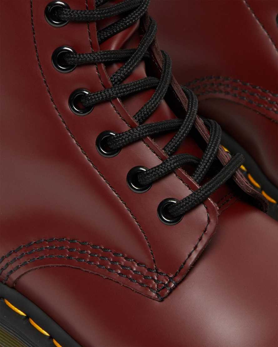 red dr martens 1460 smooth womens lace up boots