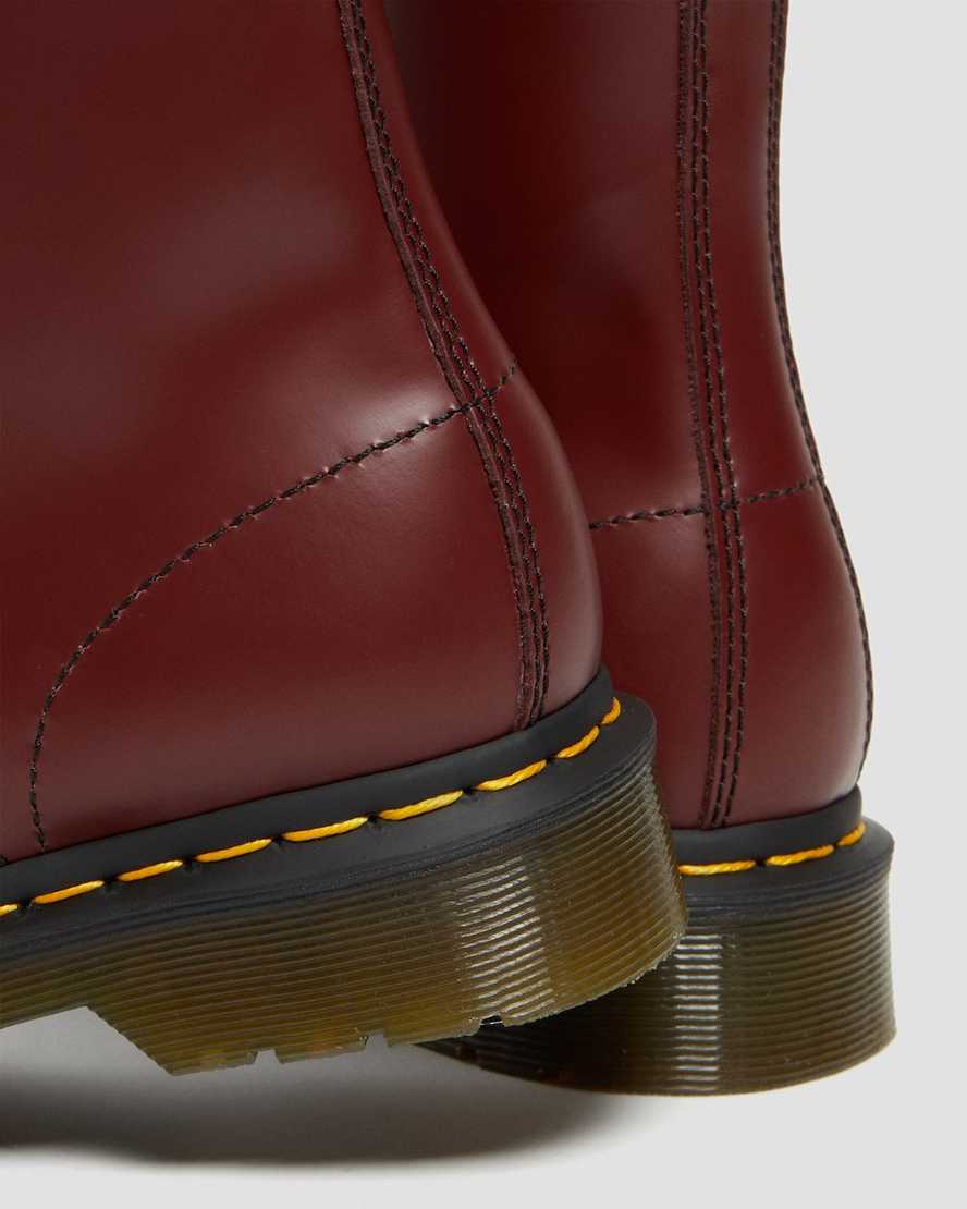 red dr martens 1460 smooth womens lace up boots